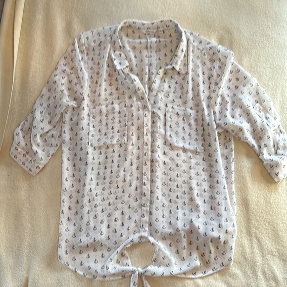 Reitmans 3/4 sleeve nautical blouse. Size XL. - Picture 3 of 6